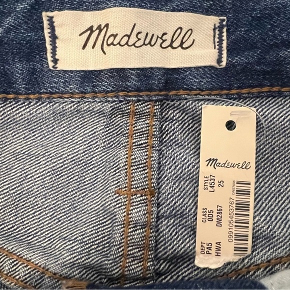 NWOT Madewell Rigid Denim A-Line Mini Skirt in Hughes Wash Button-Front Edition - Picture 10 of 13